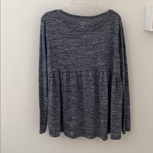 Grey long sleeve maternity top